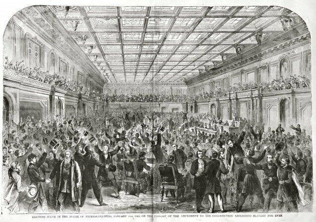 Congress passes the 13th Amendment