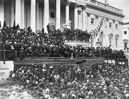 Lincoln gives his second inaugural address