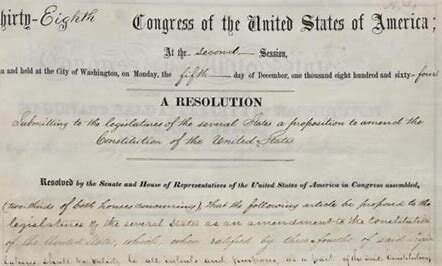 Congress passes the 13th Amendment