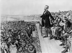 Lincoln gives his Gettysburg Address