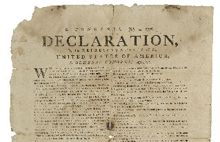 The Declaration of Independence is adopted/signed