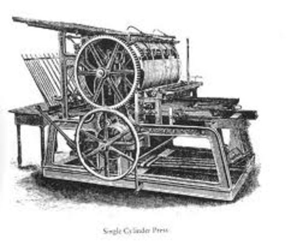 Steam-powered printing press