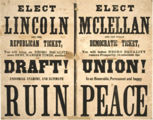 Abraham Lincoln defeats George McClellan to win re-election