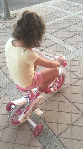 Aprendo a montar en bici