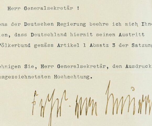 Germany Leaves the League of Nations