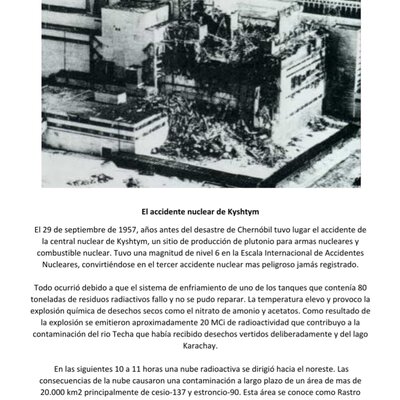 Timeline: Accidente nuclear en Kyshtym