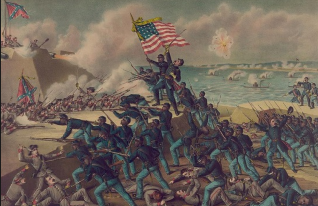 54th Massachusetts fight at Fort Wagner