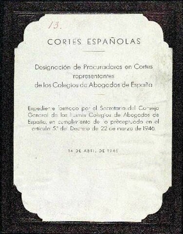 Ley Constitutiva de las Cortes.