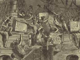 Colonist Destroy 3 ship loads of British tea it was called the Boston tea party