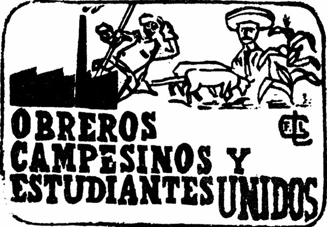 Manifestaciones de estudiantes y campesinos