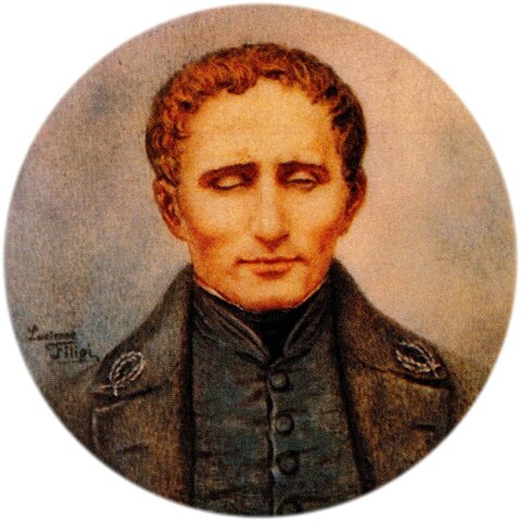 Louis Braille invents raised point alphabet