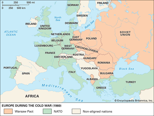 NATO + Warsaw Pact