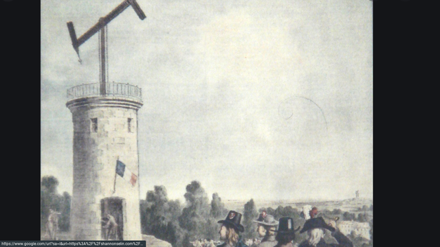 Claude Chappe invents the modern semaphore telegraph.