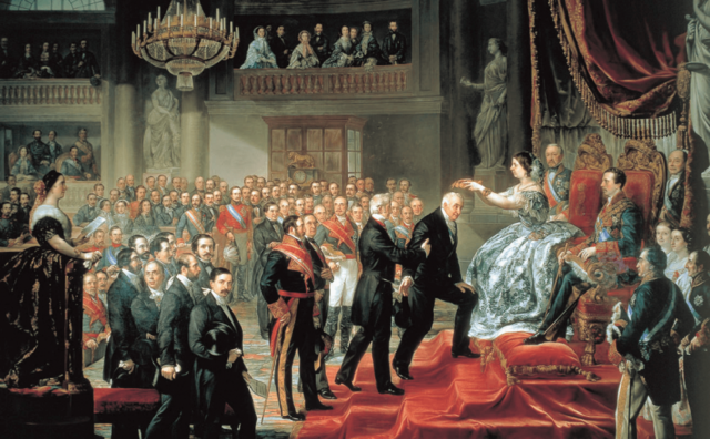 La Asamblea aprueba una Constitución que establece una monarquía constitucional.