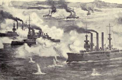 destruction of the Spanish fleet in Cuba