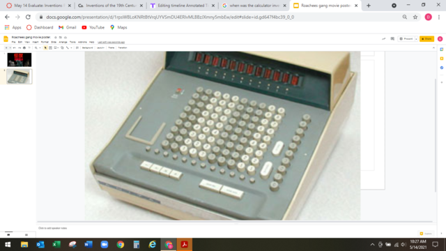 Mechanical calculator.