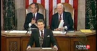 Reagan delivers his first State of the Union