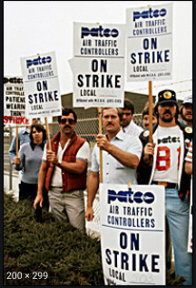 Reagan and air traffic controllers strike