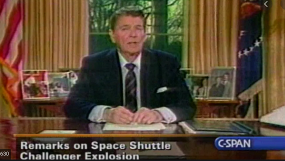 Space Shuttle Challenger explosion (Reagan Speech)