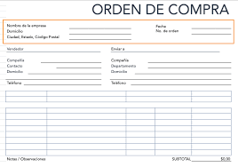 PASO 1 ORDEN DE COMPRA