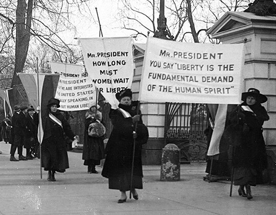 First ‘Silent Sentinels’ protest