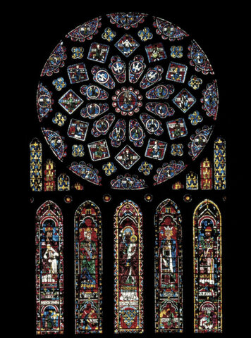 Rose Window and Lancets, North Transept, Chartres Cathedral