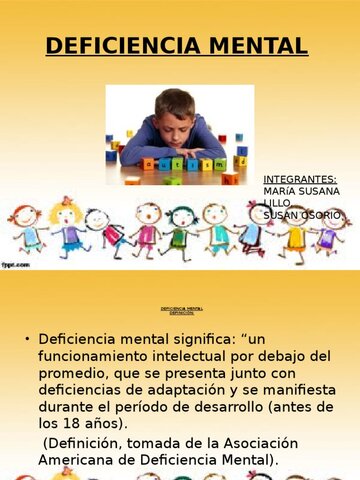 INICIO DEFICIENCIA MENTAL