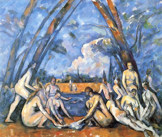 Las grandes bañistas, Cezanne (1906)