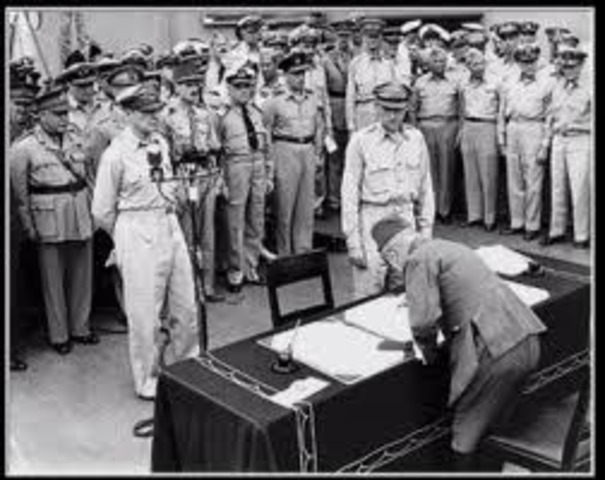 Japan Surrenders. WWII ends