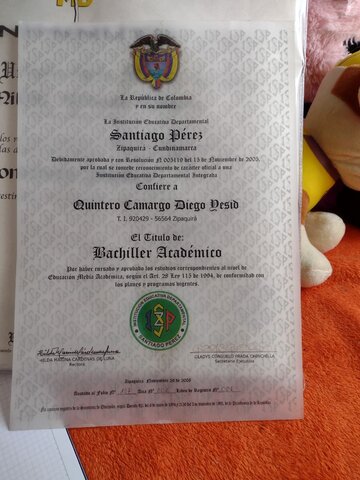 Grado de Bachillerato.