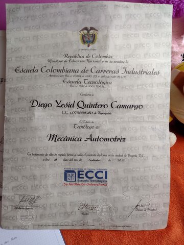 Mi grado de Tecnólogo.