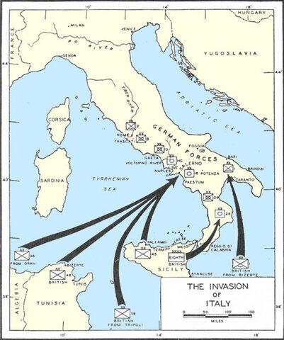 Aliats envaeixen a Itàlia