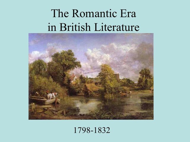 Period Romantic literary (1785-1832)