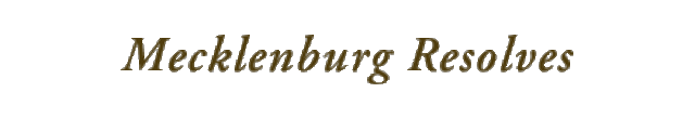 Mecklenburg Resolves