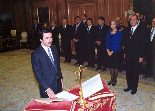 Posesion como presidente del gobierno Aznar