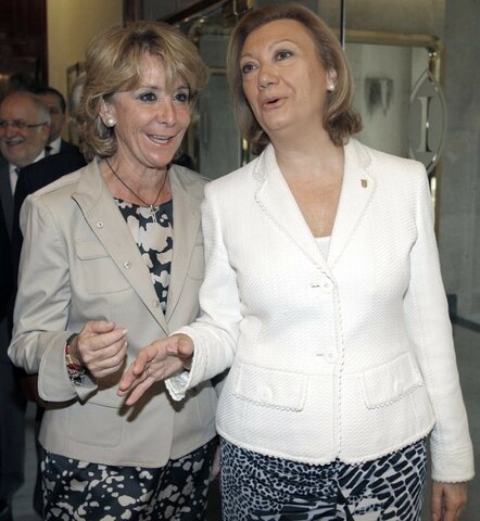 Luisa Fernanda y Esperanza Aguirre