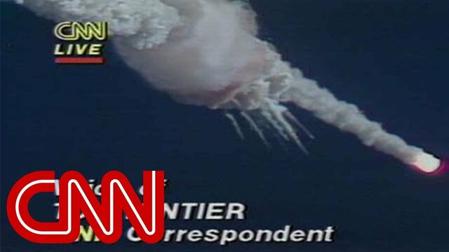 Challenger Space Shuttle Explodes at Cape Canaveral killing 7 people including a school teacher