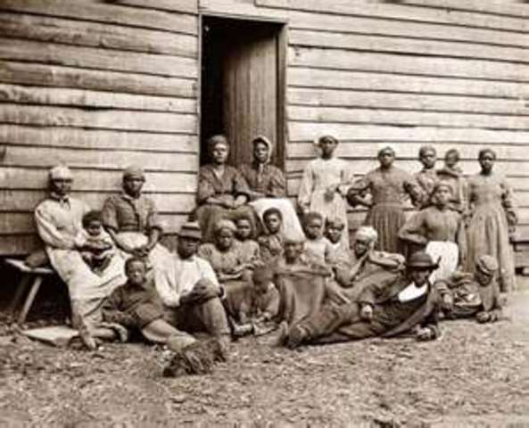 1619 - Twenty slaves in Virginia Africans brought to Jamestown are the first slaves importedinto Britain’s North American colonies.