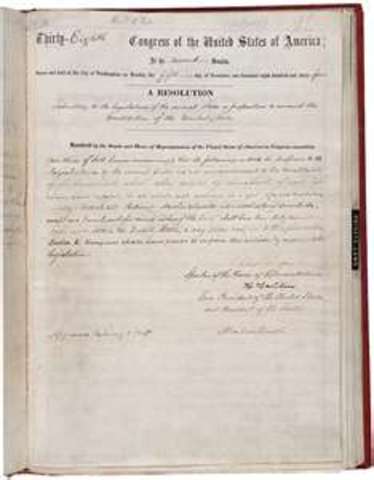13th Amendment - Abolition of Slavery