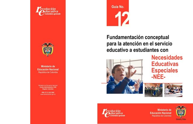 FUNDAMENTACION CONCEPTUAL PARA LA ATENCION EN EL SERVICIO EDUCATIVO A ESTUDIANTES CON N.E.E.