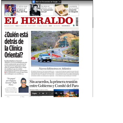 Timeline: ANALISIS PORTADAS EL HERALDO