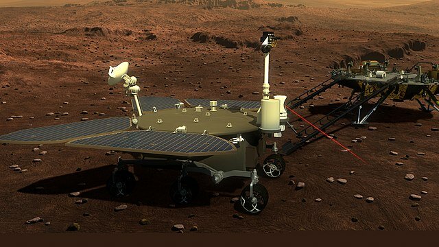 The landing of Zhurong chinese rover on Mars