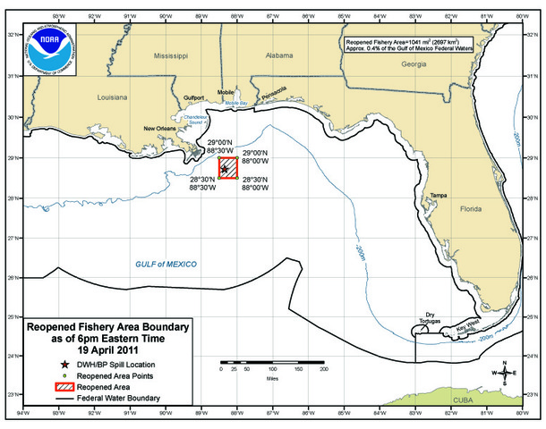 Nearly double of the Federal waters are closed to fishing