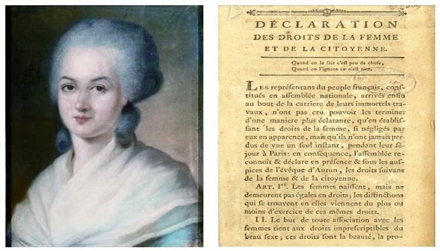 Publicación de la "Declaración de los derechos de la mujer y la ciudadana"