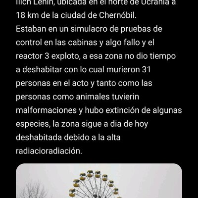 Timeline: Chernobil aroa