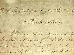 Emancipation Proclamation is announced