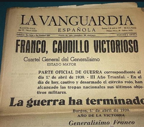 El general Franco hace público el último parte bélico el día 1: la guerra ha terminado con la victoria de quienes se habían sublevado tres años antes.