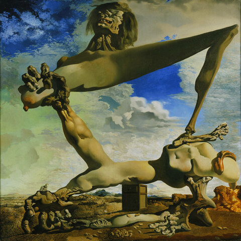 Construcción blanda con judías hervidas, Dalí
