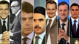 Timeline: Los gobiernos democráticos y la Transición (1975-2000).