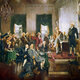 Scene at the signing of the constitution of the united states